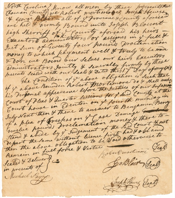 Lot #213 Declaration of Independence: Hewes,