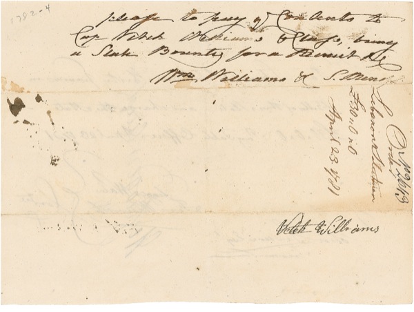 Lot #245 Declaration of Independence: Williams,