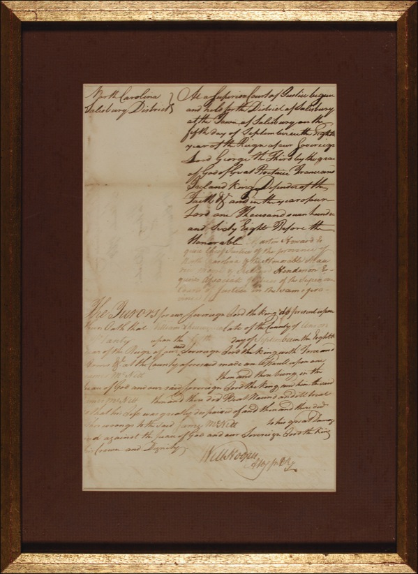 Lot #215 Declaration of Independence: Hooper,
