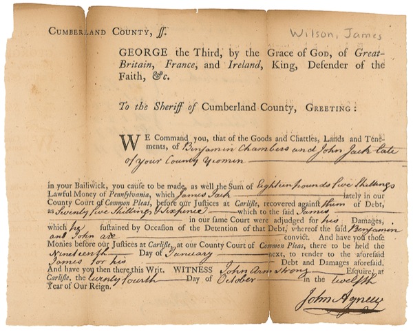 Lot #172 Declaration of Independence: Wilson, James