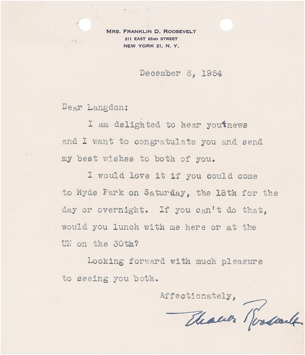Lot #95 Eleanor Roosevelt