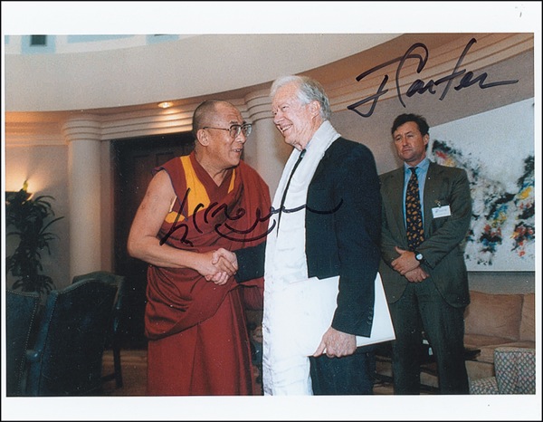 Lot #6 Jimmy Carter and Dalai Lama
