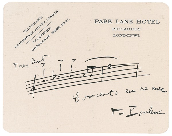 Lot #756 Francis Poulenc