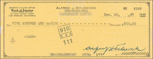 Lot #863 Alfred Hitchcock