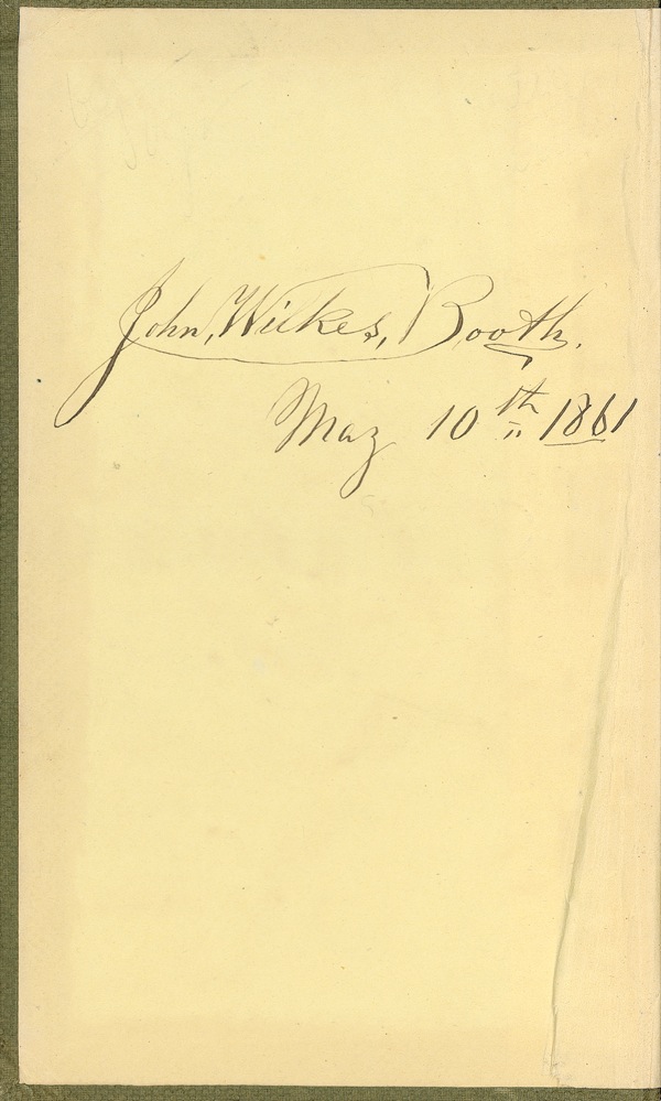 Lot #158 John Wilkes Booth