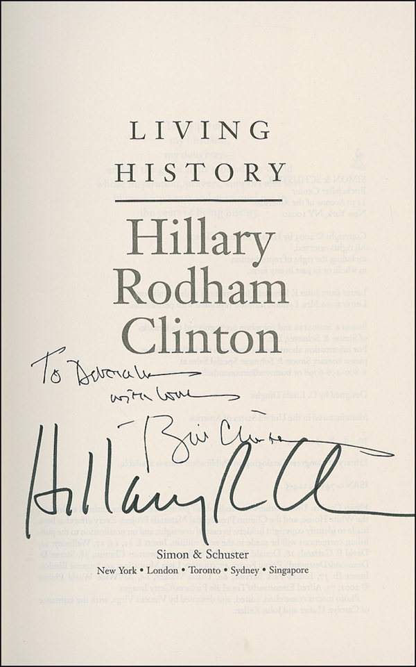 Lot #25 Bill and Hillary Clinton