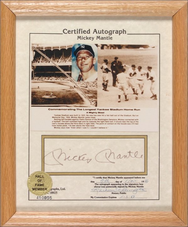 Lot #1425 Mickey Mantle