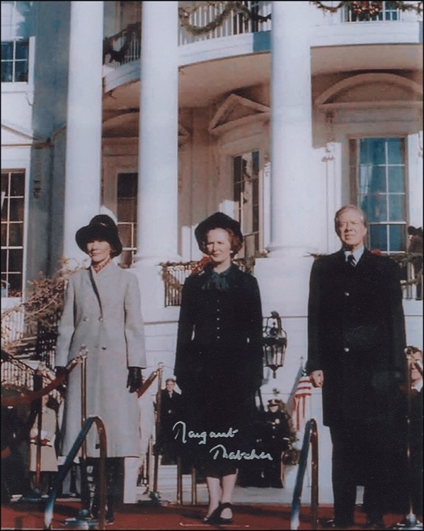 Lot #18 Jimmy Carter, Rosalynn Carter, and Margaret Thatcher