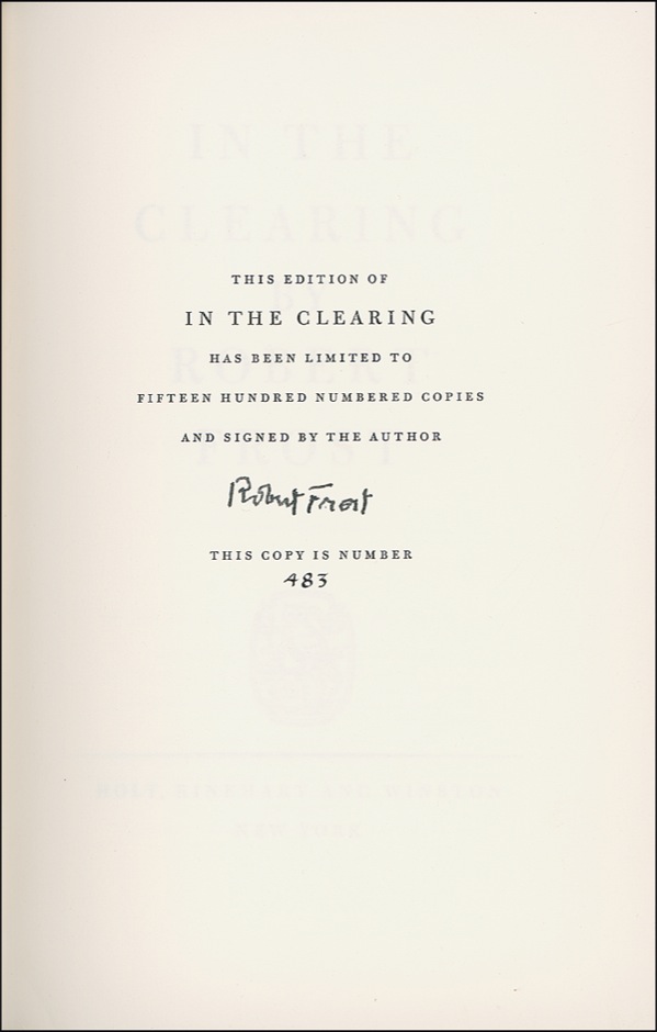 Lot #610 Robert Frost - Image 1