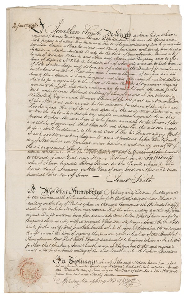 Lot #316 U. S. Constitution: MIfflin and King
