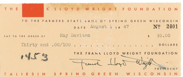 Lot #332 Frank Lloyd Wright