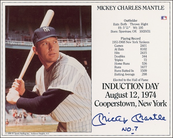 Lot #1429 Mickey Mantle