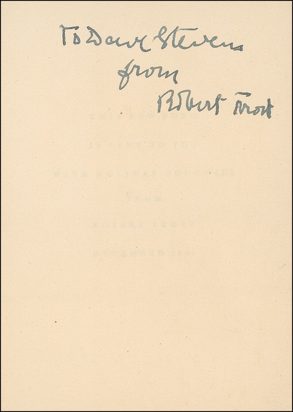 Lot #494 Robert Frost