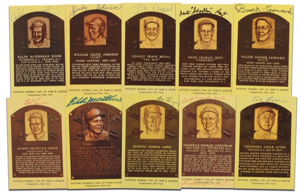 Lot #1354 Baseball Hall of Fame Plaques