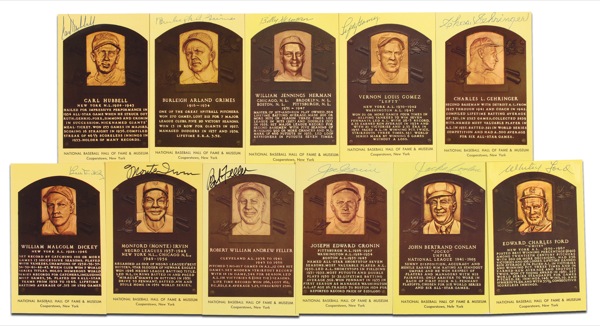 Lot #1357 Baseball Hall of Fame Plaques
