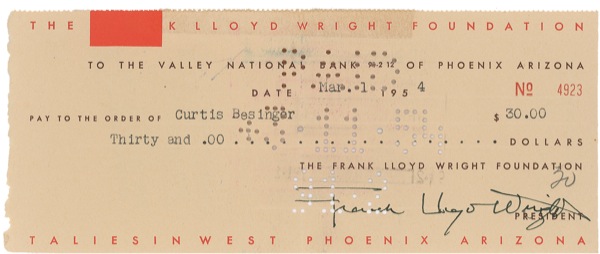 Lot #671 Frank Lloyd Wright