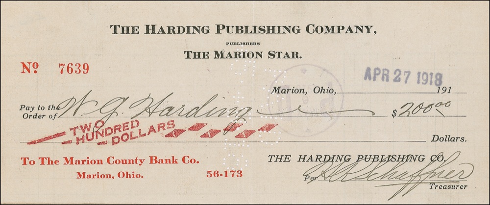 Lot #58 Warren G. Harding