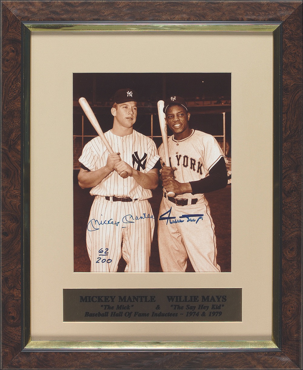 Lot #1532 Mickey Mantle and Willie Mays