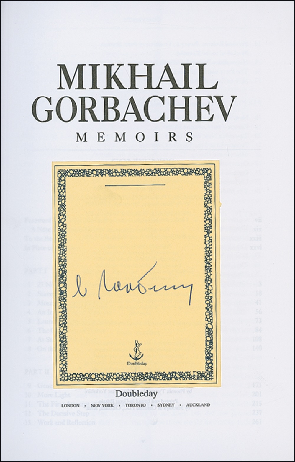 Lot #277 Mikhail Gorbachev