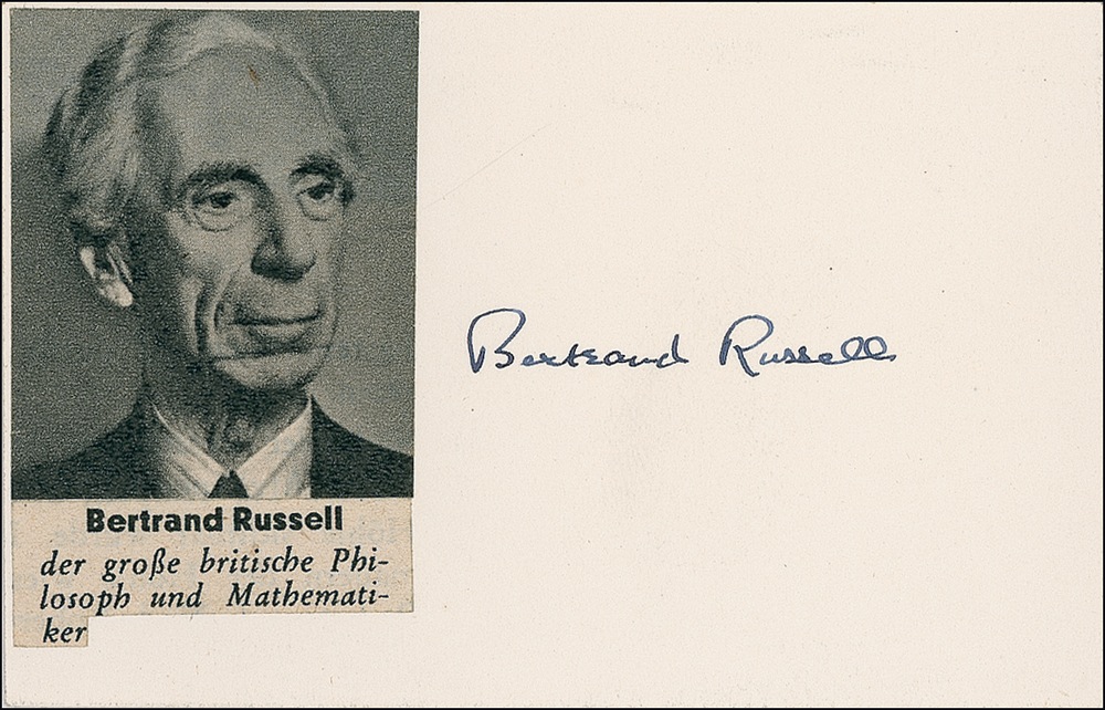 Lot #632 Bertrand Russell