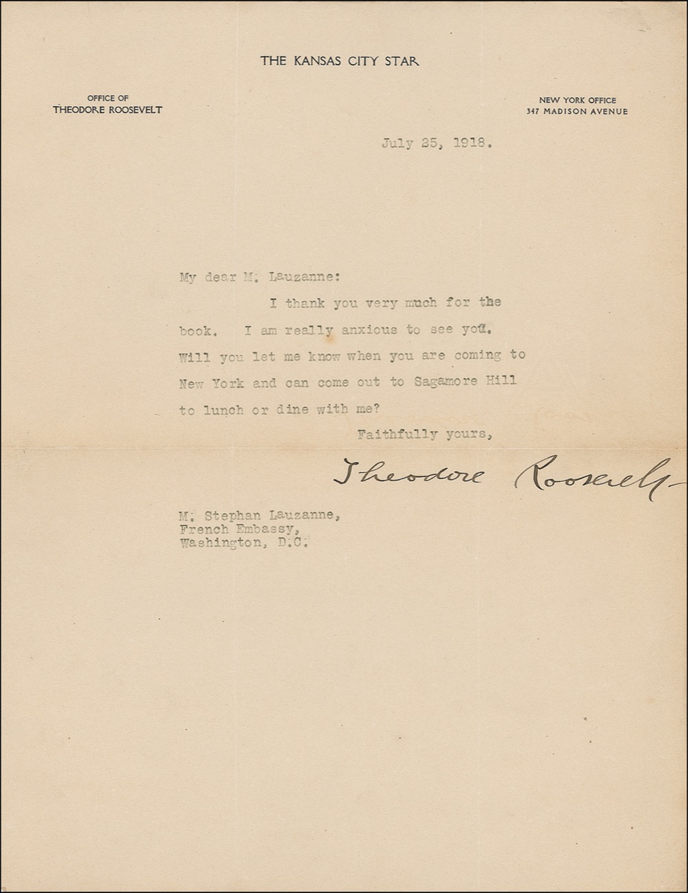 Lot #189 Theodore Roosevelt
