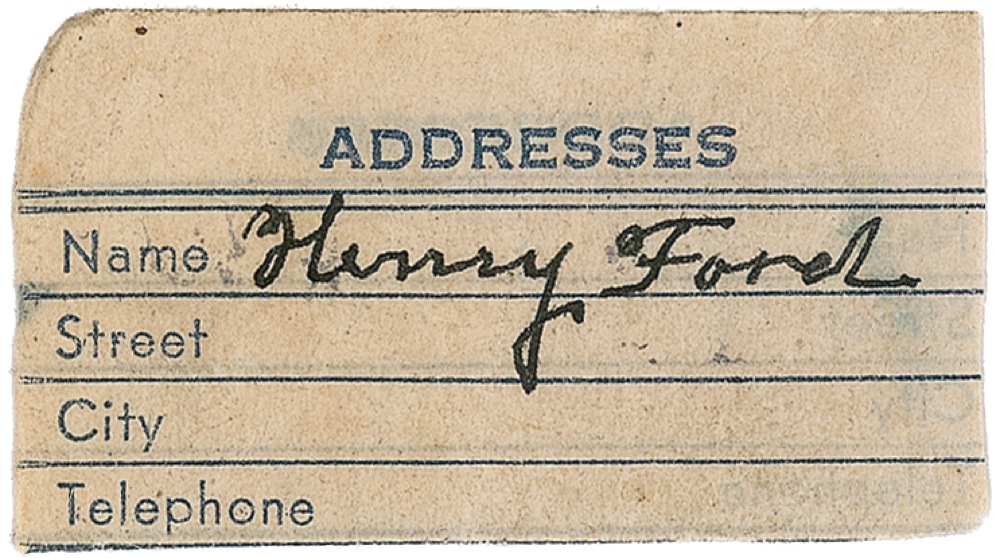 Lot #296 Henry Ford