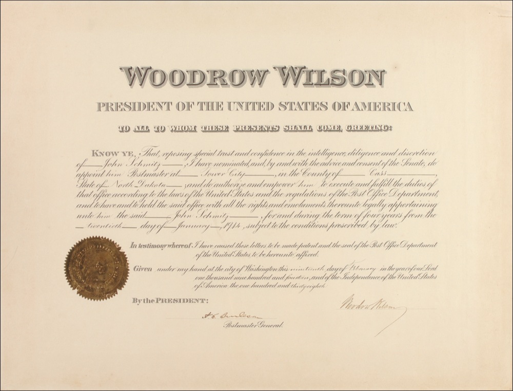 Lot #186 Woodrow Wilson