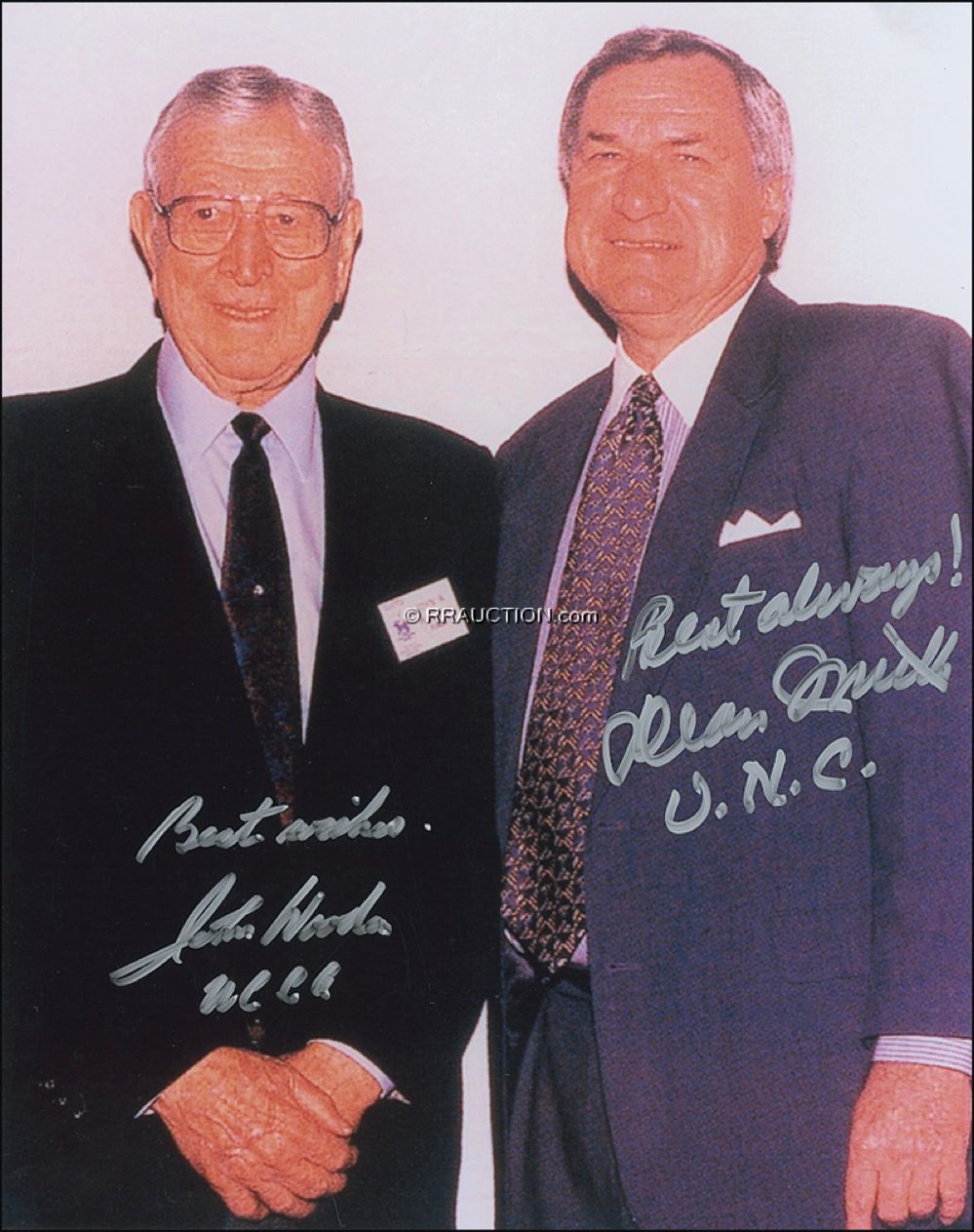 Lot #1722 Dean Smith and John Wooden