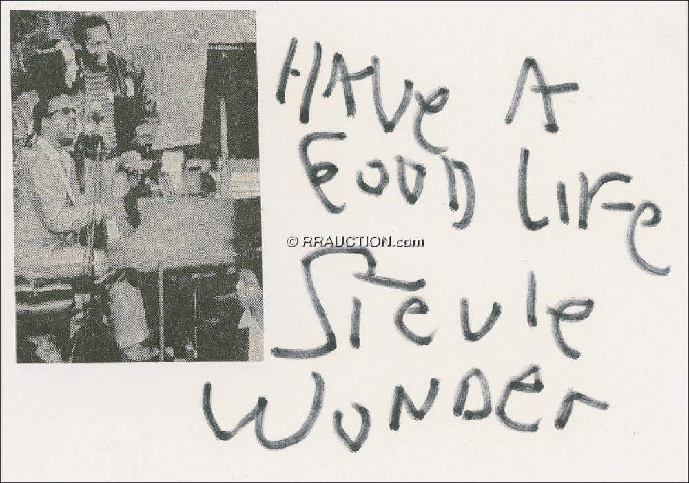 Lot #892 Stevie Wonder