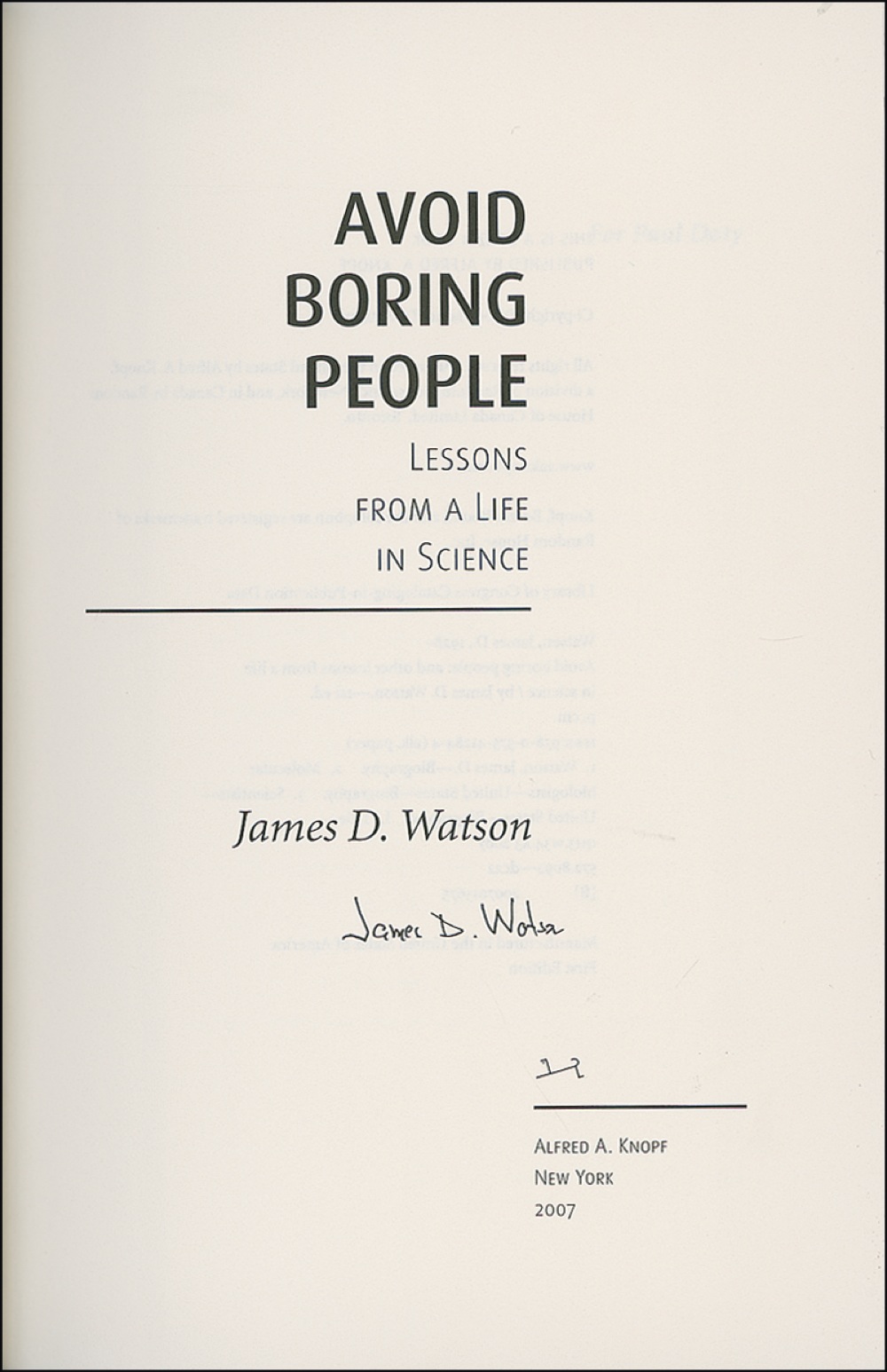 Lot #302 James D. Watson and Francis Crick