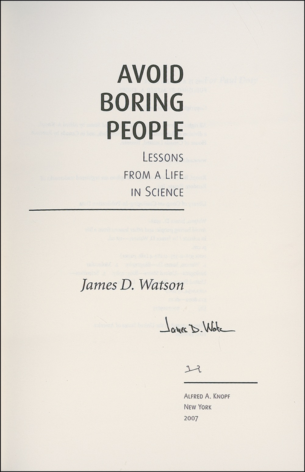 Lot #319 James Watson and Francis Crick