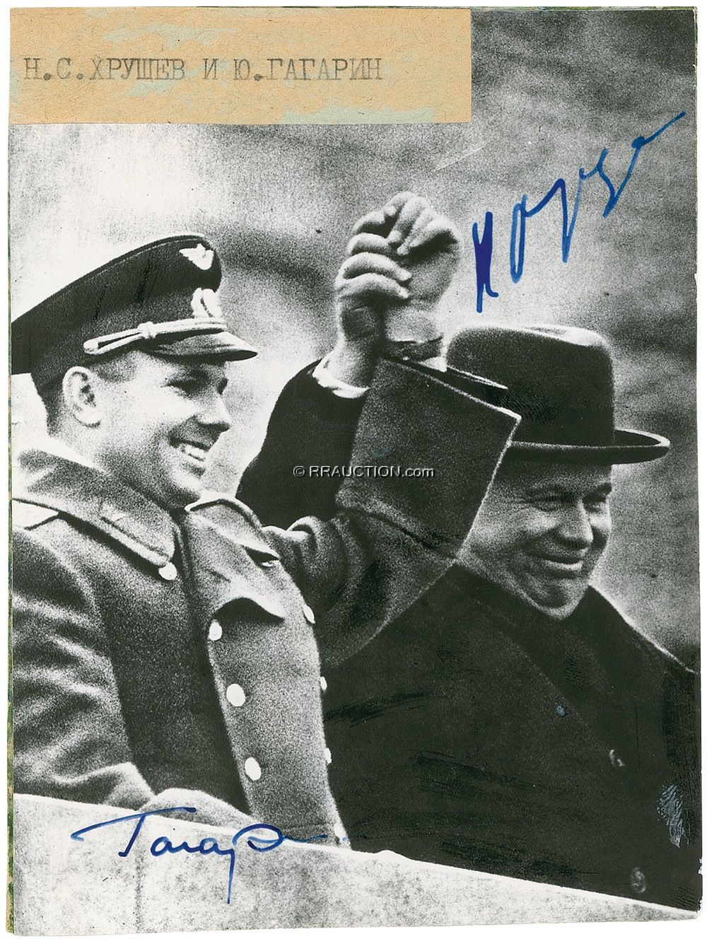 Lot #320 Nikita Khrushchev and Yuri Gagarin