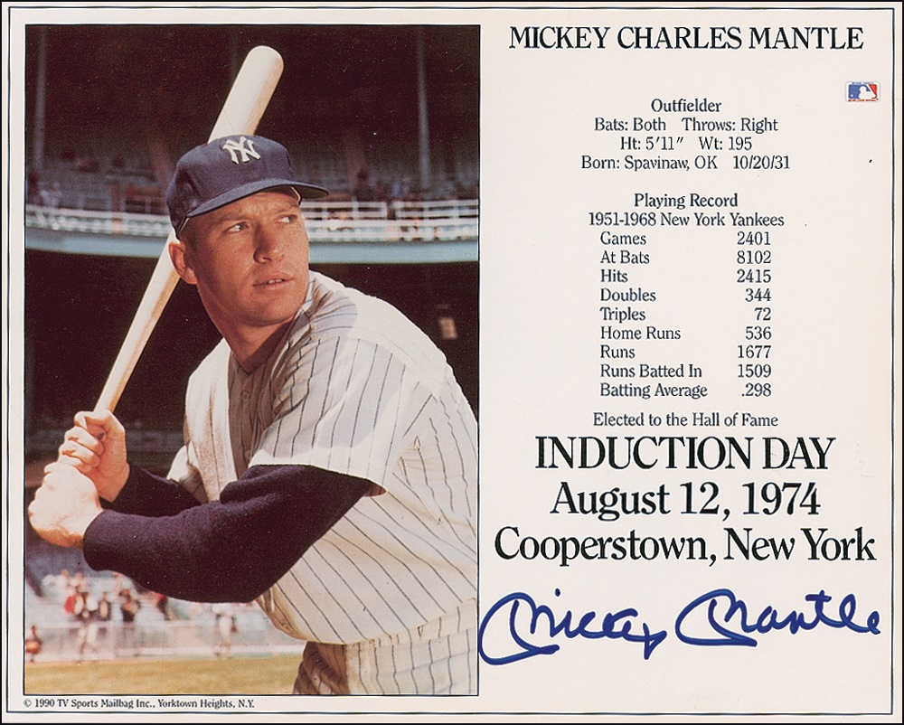 Lot #1077 Mickey Mantle