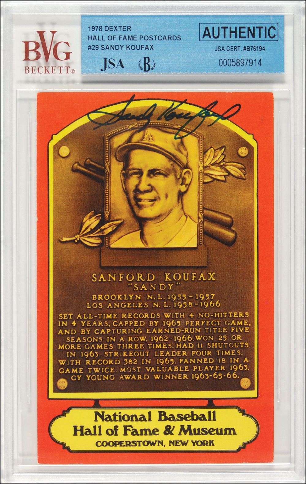 Lot #1063 Sandy Koufax