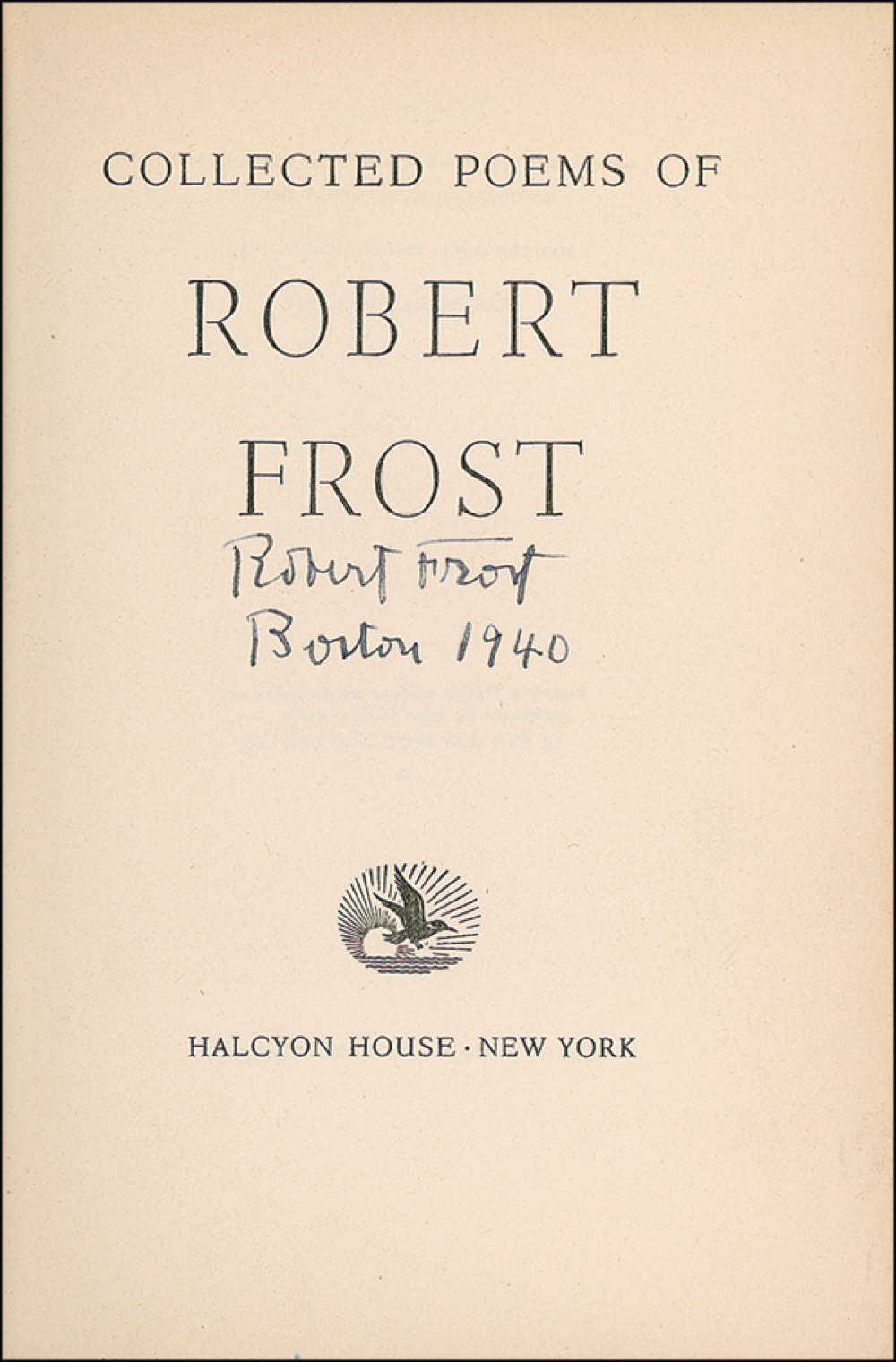 Lot #489 Robert Frost