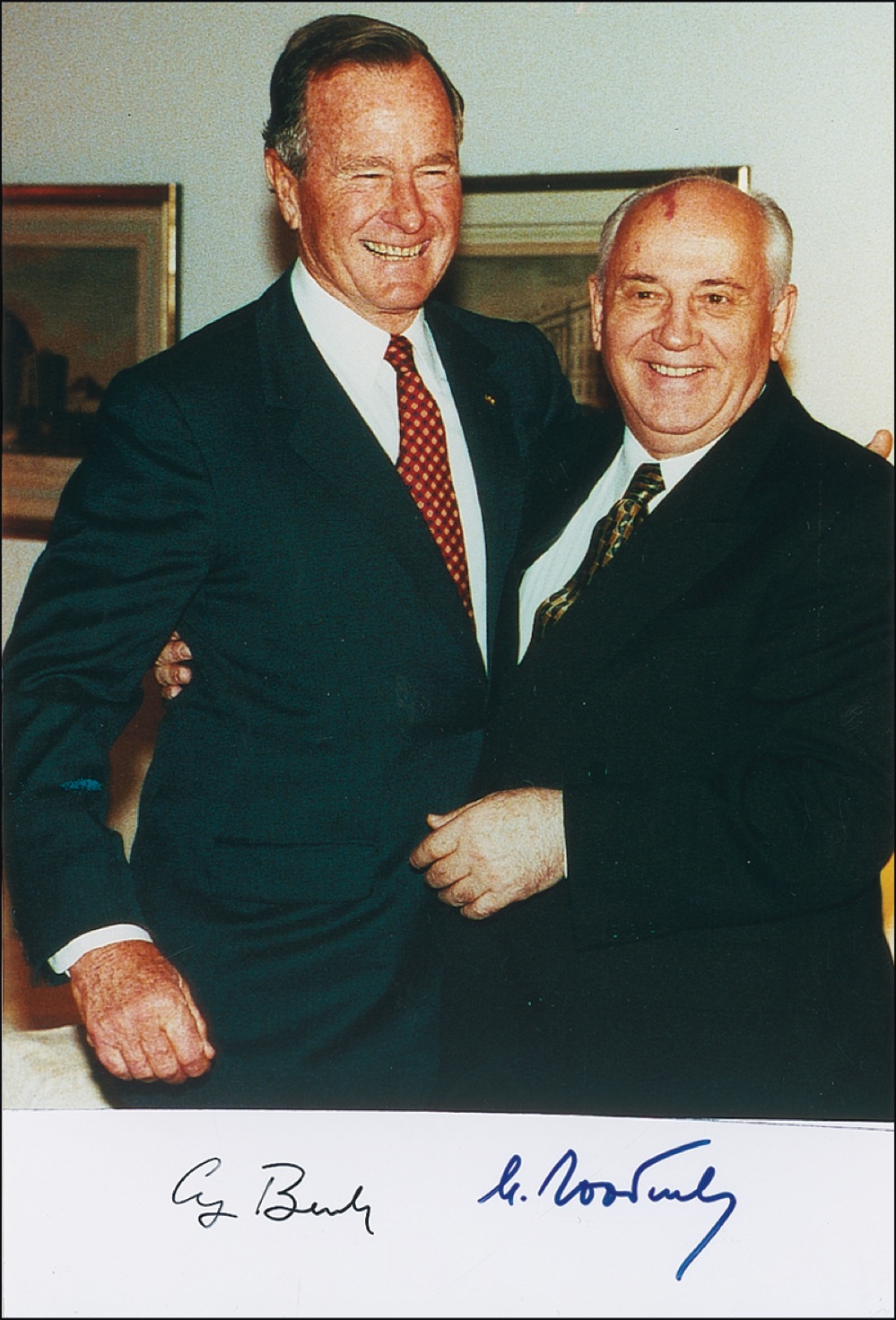 Lot #5 George Bush and Mikhail Gorbachev