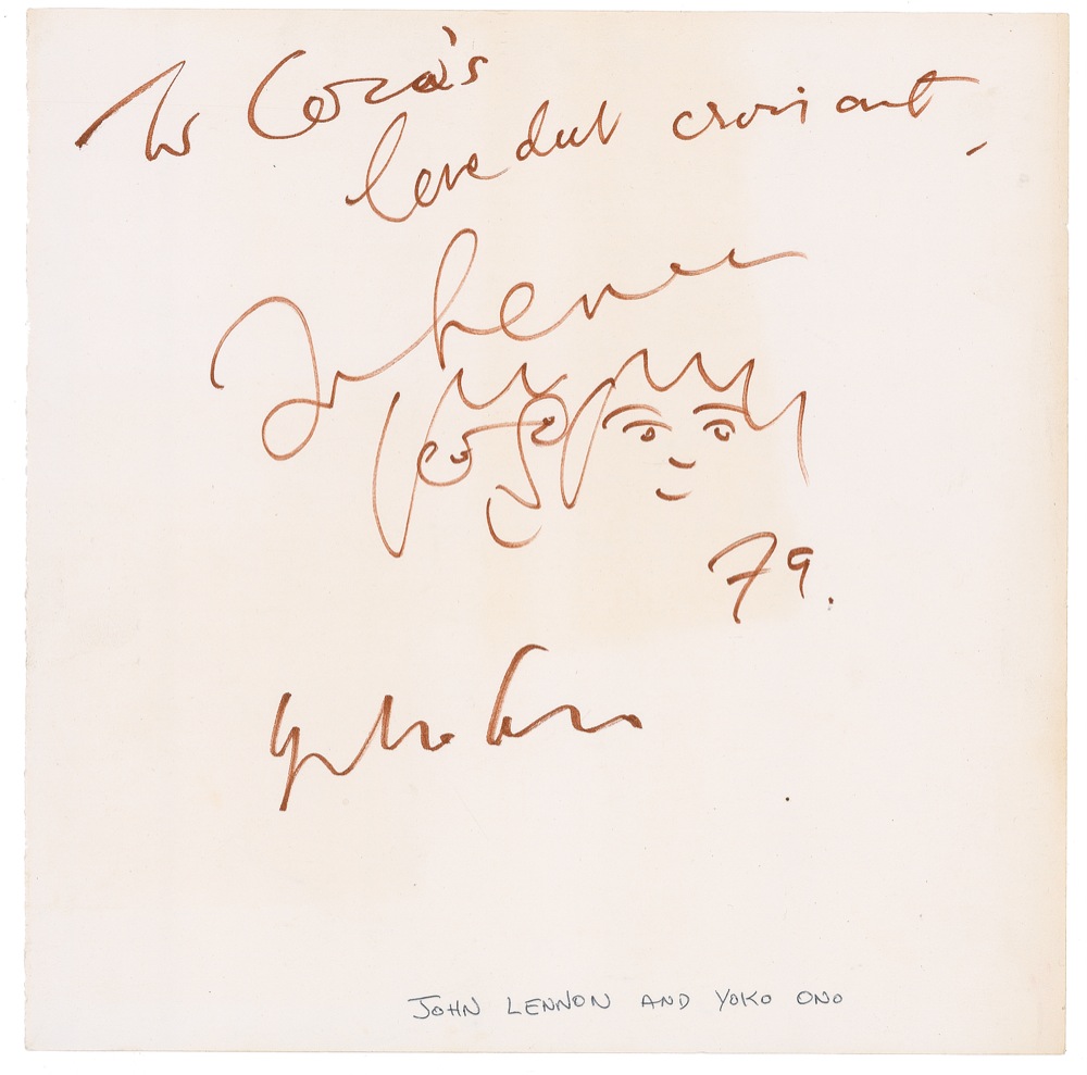 Lot #619 Beatles: John Lennon and and Yoko Ono