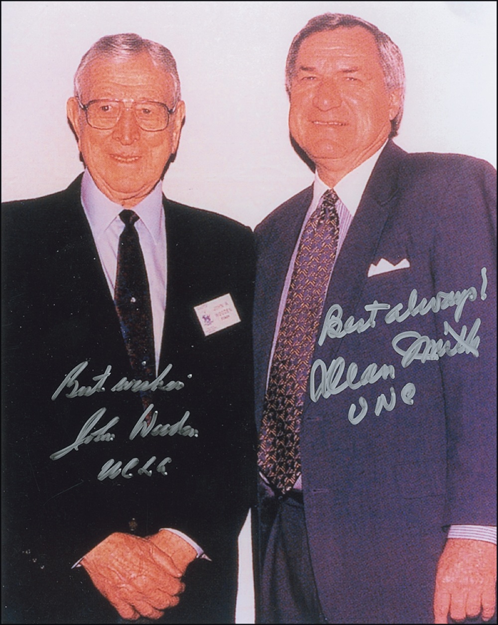 Lot #1590 John Wooden and Dean Smith