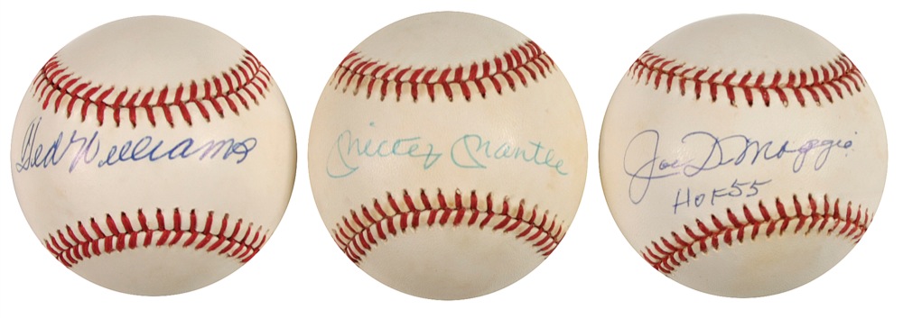 Lot #1518 Mickey Mantle, Joe DiMaggio, and Ted