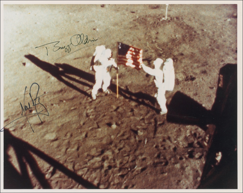 Lot #417 Neil Armstrong and Buzz Aldrin