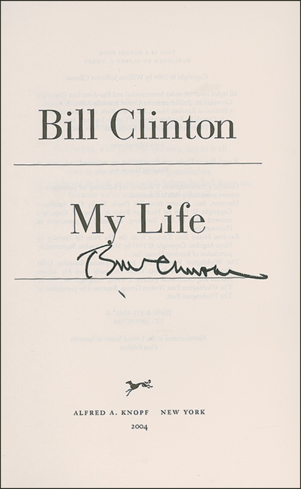 Lot #17 Bill Clinton