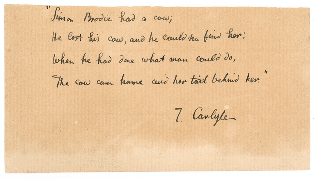 Lot #407 Thomas Carlyle