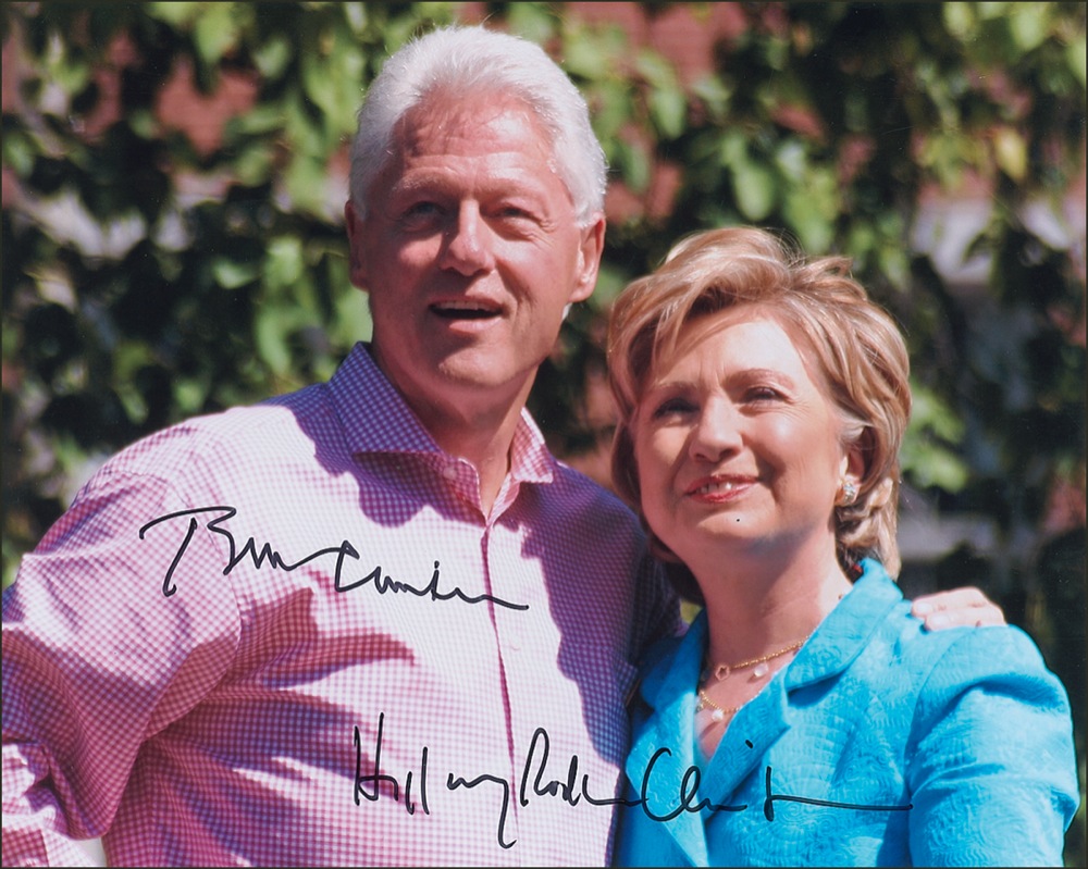 Lot #39 Bill and Hillary Clinton