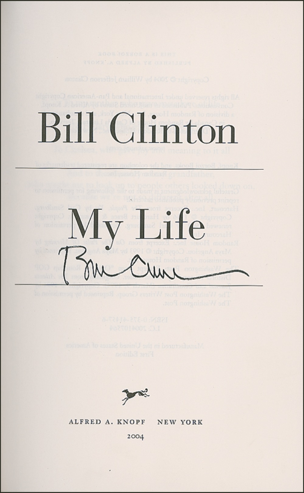 Lot #8 Bill Clinton