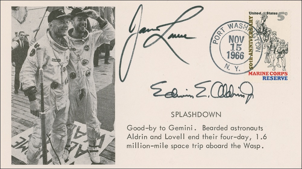 Lot #482 Buzz Aldrin and James Lovell