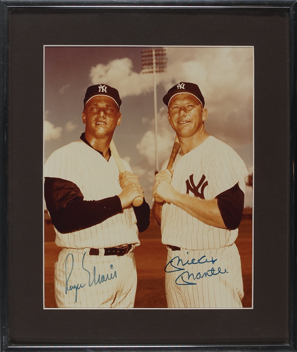 Lot Detail - MICKEY MANTLE AND ROGER MARIS AUTOGRAPHED MANTLE