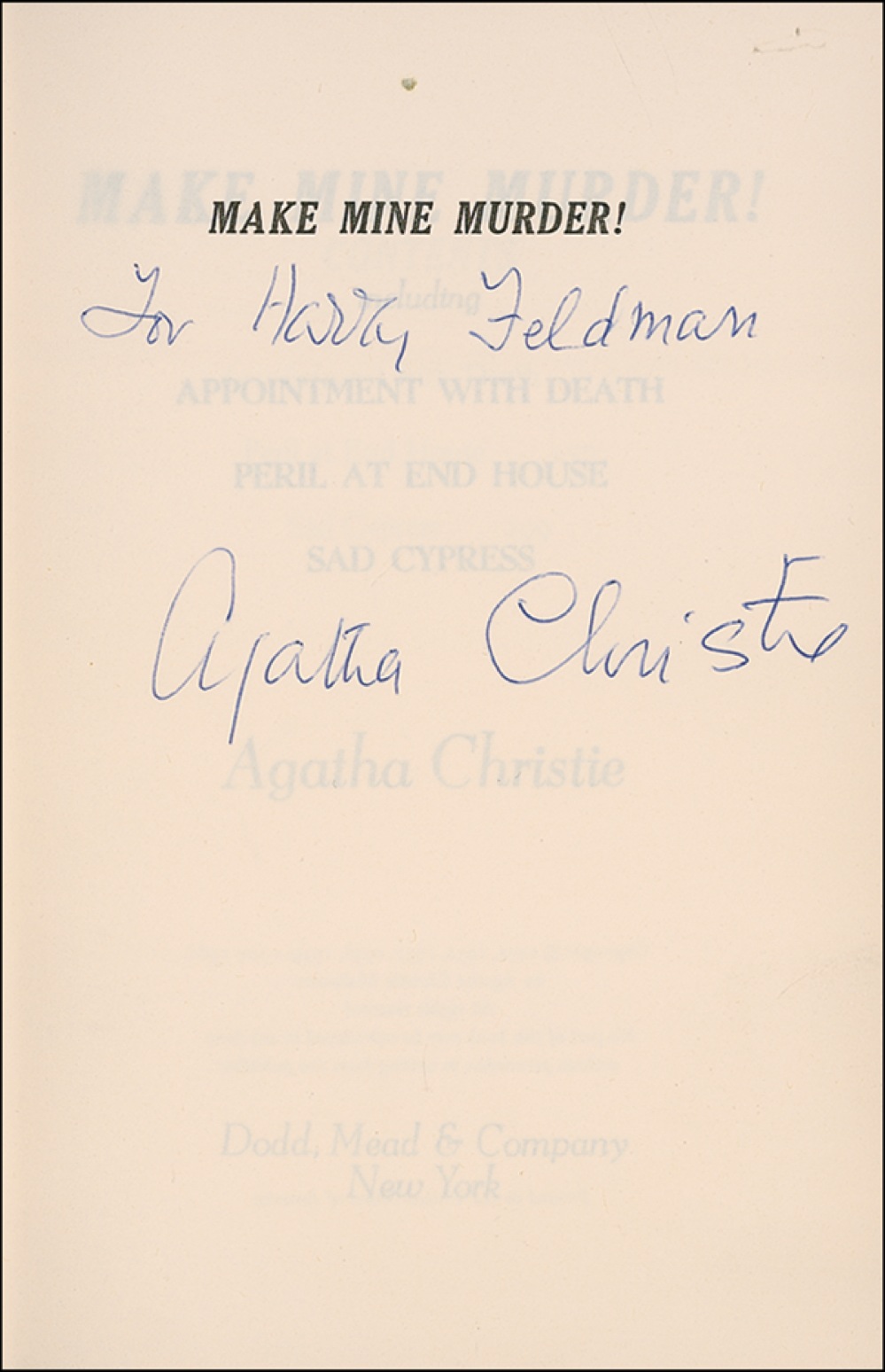 Lot #519 Agatha Christie