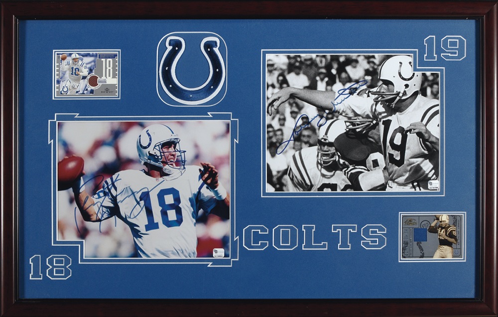 Sold at Auction: Peyton Manning signed and framed jersey PSA