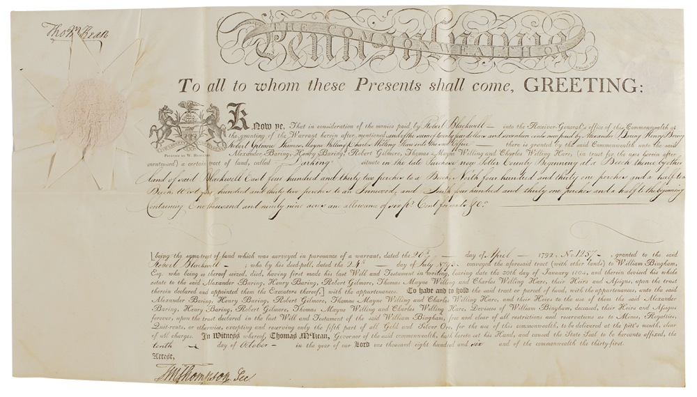 Lot #159 Declaration of Independence: Thomas