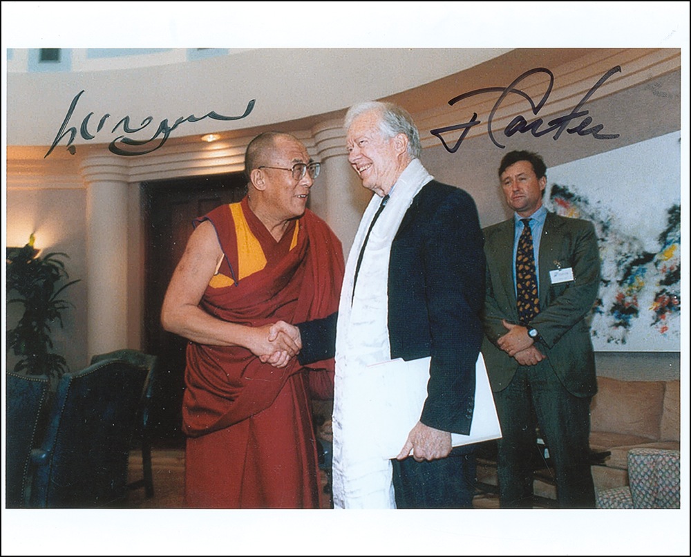 Lot #5 Jimmy Carter and Dalai Lama